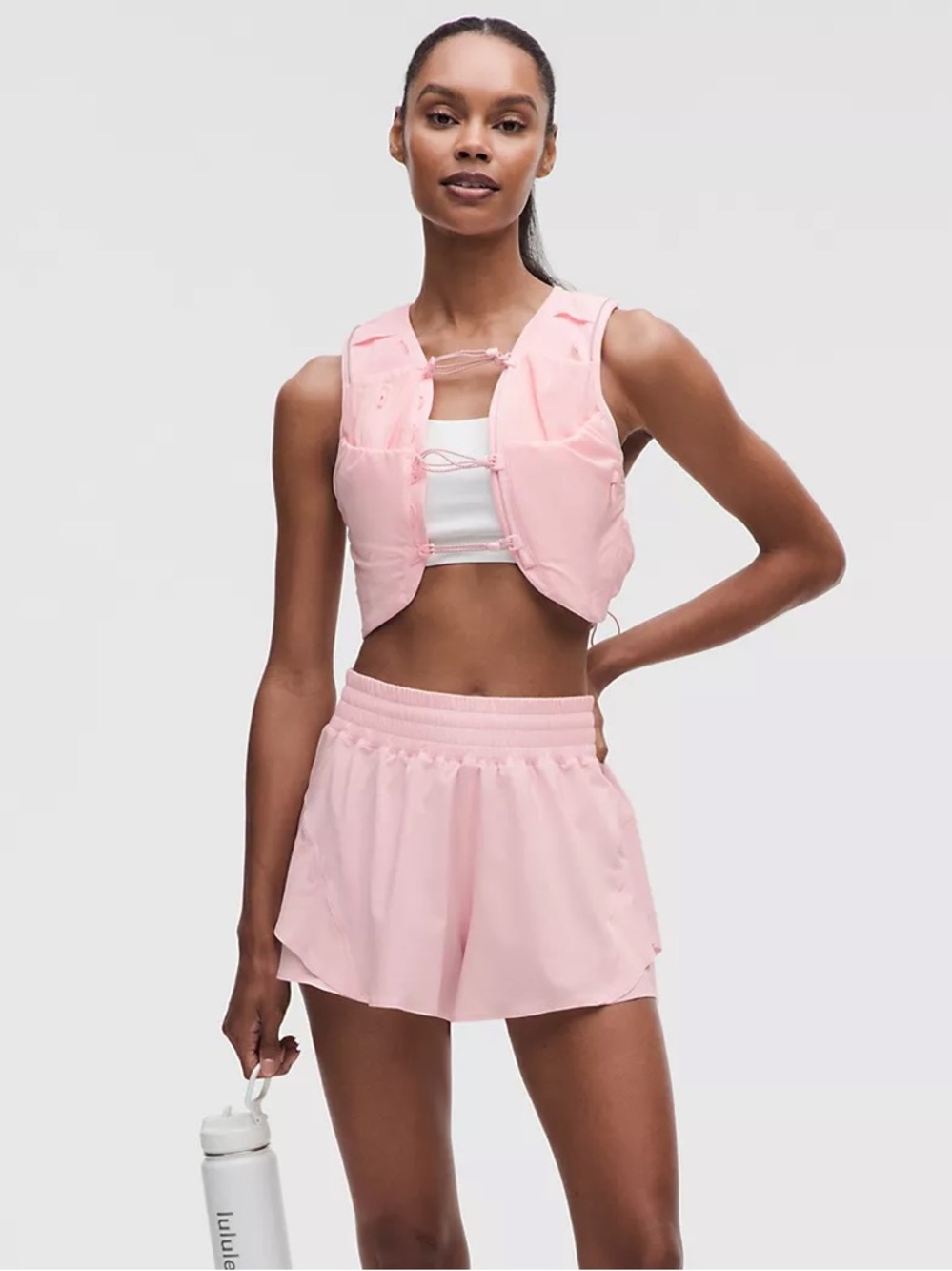 Lululemon Women’s Shake It Out High Rise Run Short 2.5” - Pink Pearl - Medium